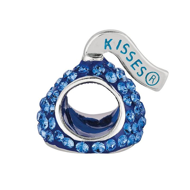 Sterling Silver Crystal Hershey's Kiss Bead - Made With Swarovski Crystals, Women's, Blue