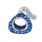 Sterling Silver Crystal Hershey's Kiss Bead - Made With Swarovski Crystals, Women's, Blue