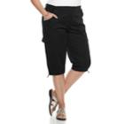 Plus Size Croft & Barrow&reg; Utility Skimmer Capris, Women's, Size: 16 W, Black