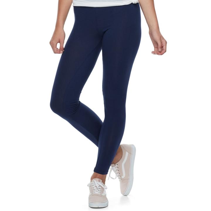 Juniors' So&reg; Long Leggings, Teens, Size: Small, Drk Purple