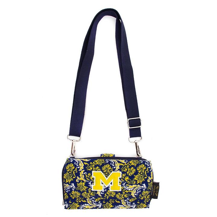 Michigan Wolverines Bloom Crossbody Wallet, Women's, Multicolor