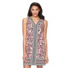 Petite Suite 7 Scroll Floral Shift Dress, Women's, Size: 6 Petite, Red Other