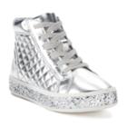 So&reg; Peyton Girls' High Top Shoes, Size: 2, Silver