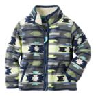 Boys 4-8 Carter's Patterned Microfleece Zip-up Jacket, Boy's, Size: 4, Green