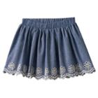 Girls 4-12 Sonoma Goods For Life&trade; Chambray Eyelet Scallop Hem Skort, Girl's, Size: 8, Light Blue