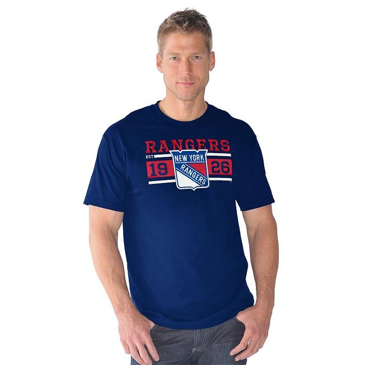 Men's New York Rangers Overtime Tee, Size: Xxl, Blue