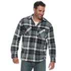 Big & Tall Anchorage Expedition Plaid Sherpa-lined Fleece Shirt Jacket, Men's, Size: 3xb, Med Grey