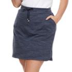 Plus Size Croft & Barrow&reg; Solid Knit Skort, Women's, Size: 3xl, Blue (navy)
