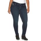 Plus Size Rhythm In Blues Embroidered Skinny Jeans, Women's, Size: 14 W, Dark Blue