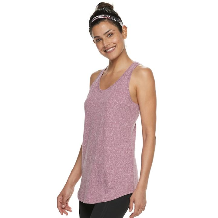Women's Tek Gear&reg; Jersey Racerback Tank, Size: M Tall, Dark Red