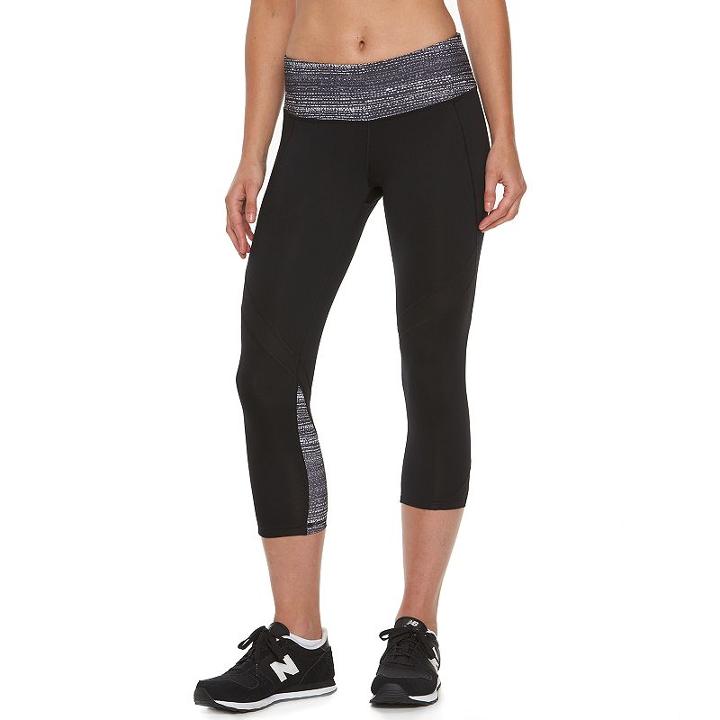 Women's Tek Gear&reg; Wrap Workout Capris, Size: Xl, Black