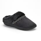 Women's Isotoner Nola Microsuede Clog Slippers, Size: Small, Black