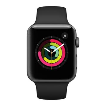 Apple Watch Series 3 (gps) 42mm Space Gray Aluminum Case With Black Sport Band