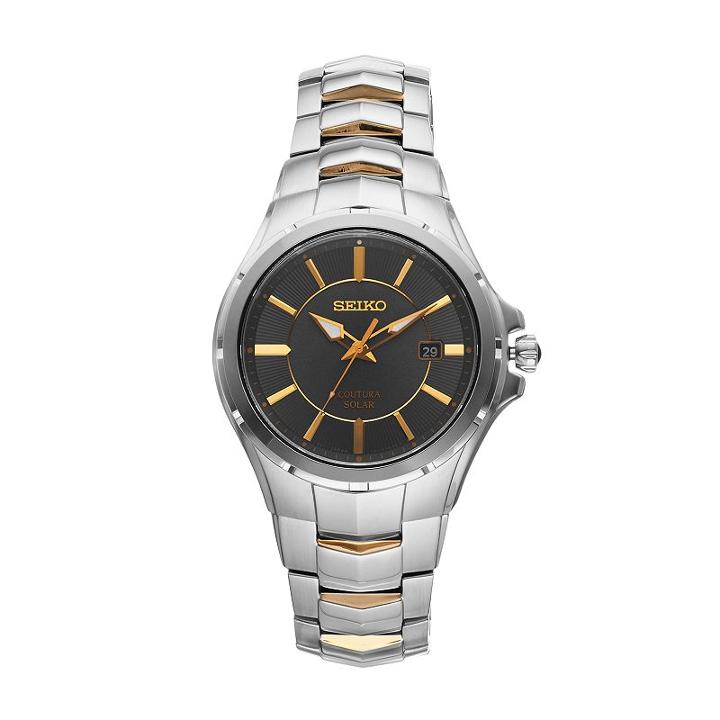Seiko Men's Coutura Stainless Steel Solar Watch, Size: Large, Silver