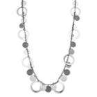 Mudd&reg; Long Circle & Disk Necklace, Teens, Multicolor