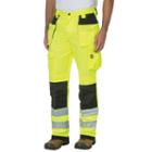 Men's Caterpillar High-visibility Work Pants, Size: 34x30, Yellow