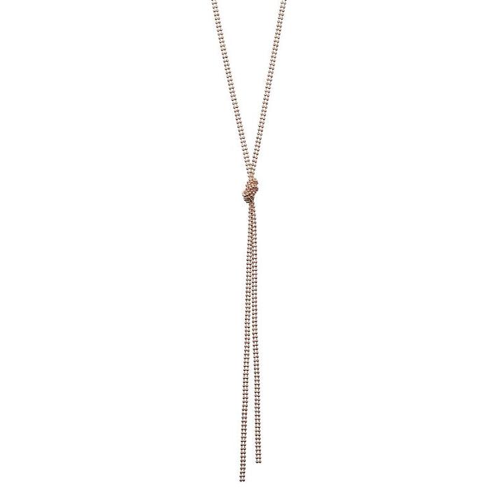 Lc Lauren Conrad Knotted Y Necklace, Women's, Pink Other