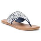 Women's Sonoma Goods For Life&trade; Crochet Thong Sandals, Size: Large, Dark Blue