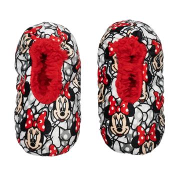 Disney's Minnie Mouse Toddler Girl Fuzzy Babba Slipper Socks, Size: 2t-3t, Red