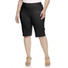 Plus Size Napa Valley Embellished Skimmer Capris, Women's, Size: 16 W, Black