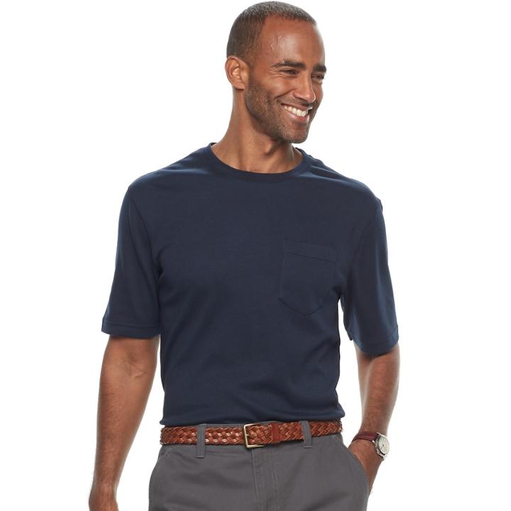 Men's Croft & Barrow&reg; Interlock Pocket Performance Tee, Size: Xl, Blue