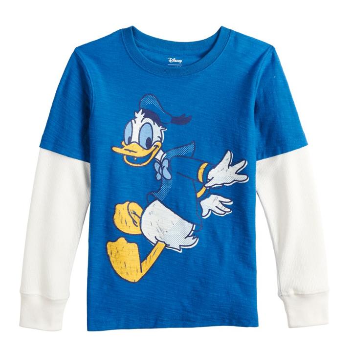 Disney's Donald Duck Boys 4-12 Mock Layer Graphic Tee By Jumping Beans&reg;, Size: 6, Dark Blue