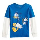 Disney's Donald Duck Boys 4-12 Mock Layer Graphic Tee By Jumping Beans&reg;, Size: 6, Dark Blue