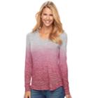 Women's Sonoma Goods For Life&trade; V-neck Tee, Size: Large, Med Pink