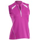 Women's Nancy Lopez Sporty Sleeveless Golf Polo, Size: Xl, Brt Pink