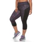 Plus Size Tek Gear&reg; Colorblocked Capri Leggings, Women's, Size: 3xl, Brt Purple
