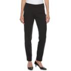 Women's Croft & Barrow&reg; Easy Care Straight-leg Ponte Pants, Size: S Long, Black