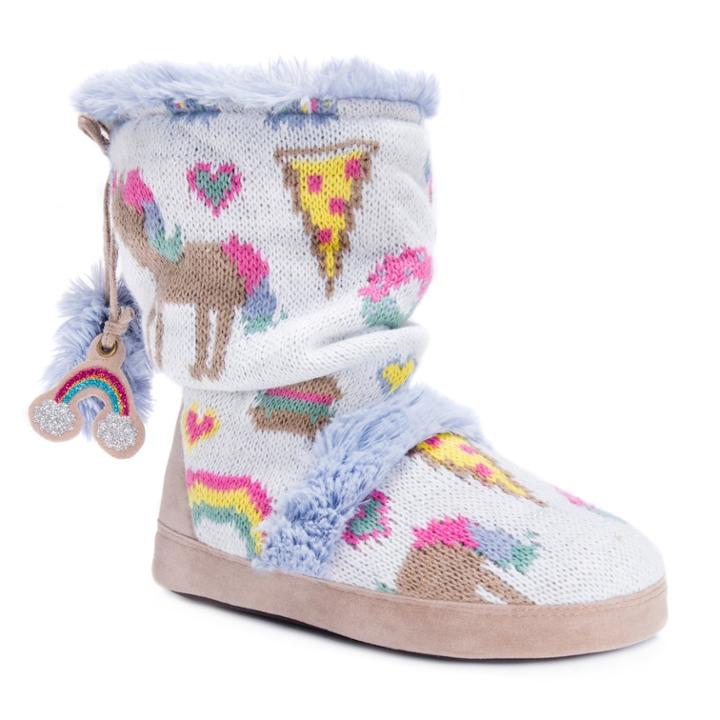 Women's Muk Luks Jenna Knit Slippers, Size: Small, White