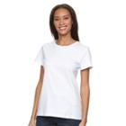 Women's Croft & Barrow&reg; Essential Crewneck Tee, Size: Xxl, White