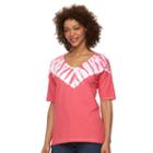 Women's Columbia Daisy Fields Tie-dye V-neck Tee, Size: Small, Brt Pink