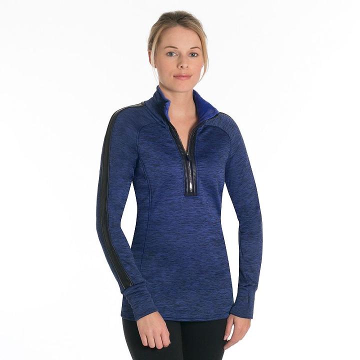 Women's Snow Angel Minx Moto Fleece Half-zip Top, Size: Small, Med Purple