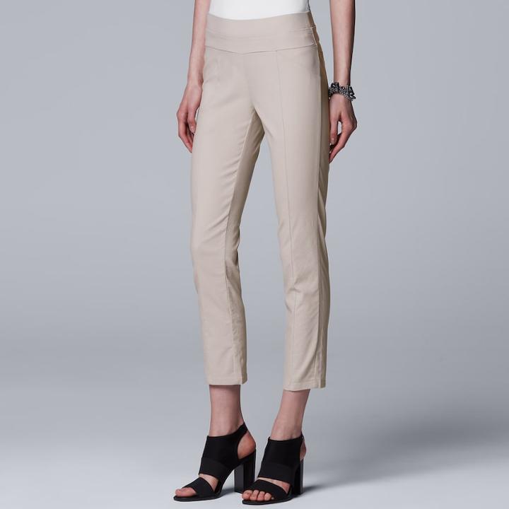 Women's Simply Vera Vera Wang Modern Pull-on Skinny Ankle Pants, Size: Xs, Silver