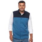Big & Tall Croft & Barrow&reg; Outdoor Quilted Vest, Men's, Size: 3xl Tall, Blue