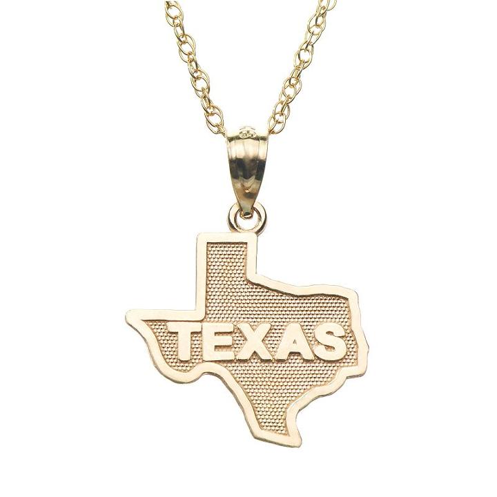 10k Gold Texas Pendant, Women's, Size: 18, Yellow