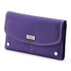 Buxton Westcott Leather Checkbook Wallet, Women's, Drk Purple