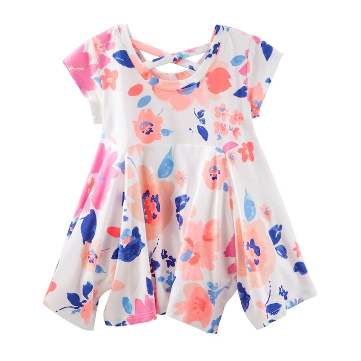 Girls 4-12 Oshkosh B'gosh&reg; Floral Handkerchief Hem Tunic Top, Size: 7