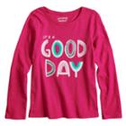 Girls 4-10 Jumping Beans&reg; Slubbed Glitter Graphic Tee, Size: 4, Red