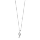 Sterling Silver 1/4 Carat T.w. Diamond Two Stone Pendant, Women's, White