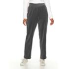 Women's Croft & Barrow&reg; Pull-on Velour Pant, Size: Xl, Dark Grey