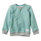 Boys 4-7x Sonoma Goods For Life&trade; French Terry Striped Crewneck Pullover, Boy's, Size: 6, Turquoise/blue (turq/aqua)