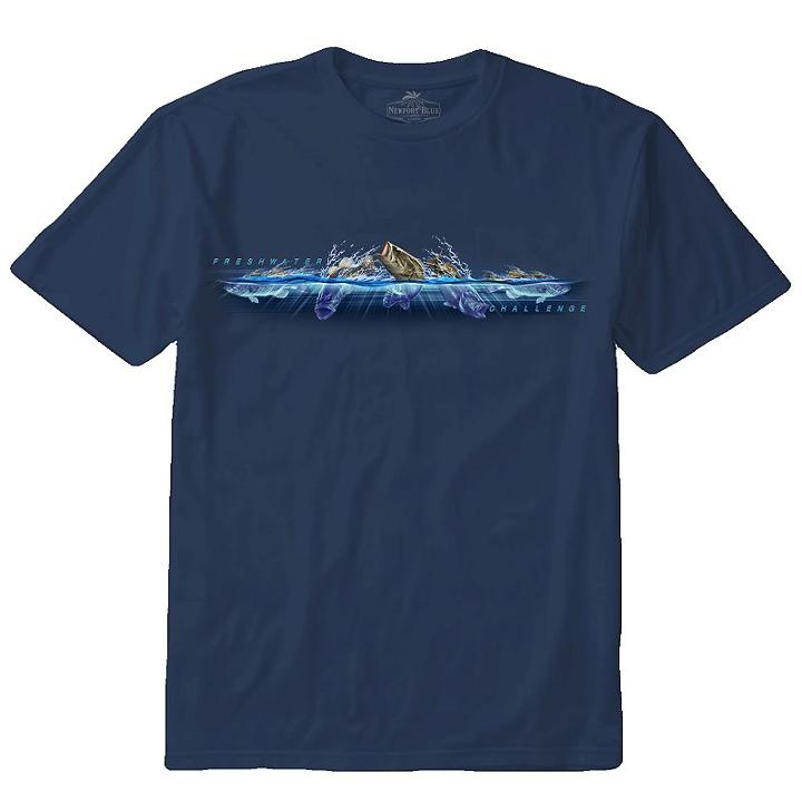 Big & Tall Newport Blue Freshwater Challenge Fishing Tee, Men's, Size: 3xl Tall, Blue Other