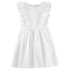 Girls 4-8 Oshkosh B'gosh&reg; White Flutter Eyelet Dress, Girl's, Size: 4, Multicolor
