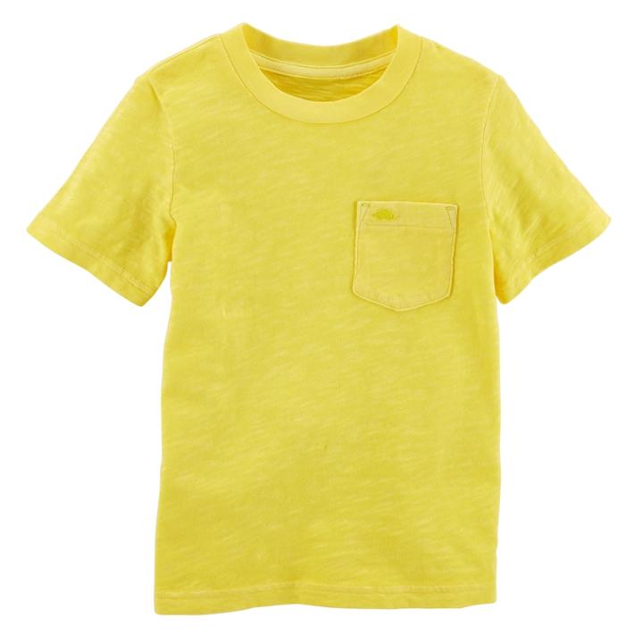 Boys 4-8 Carter's Solid Pocket Tee, Size: 7, Yellow