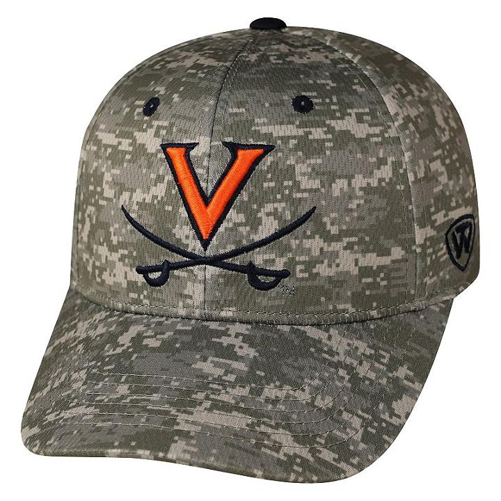 Adult Top Of The World Virginia Cavaliers Digital Camo One-fit Cap, Grey Other