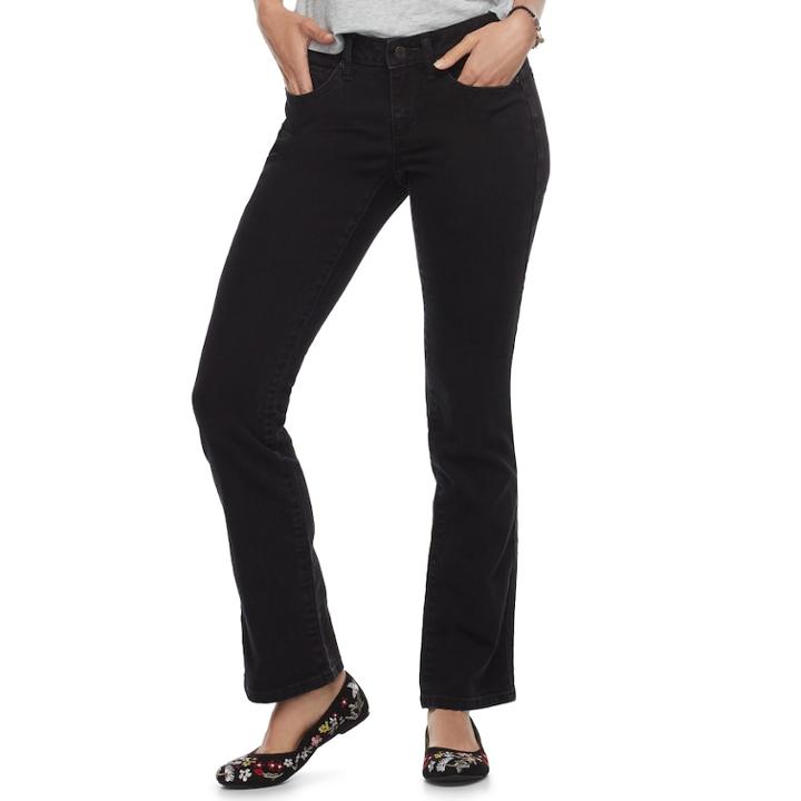 Women's Sonoma Goods For Life&trade; Curvy Bootcut Jeans, Size: 16 Avg/reg, Black