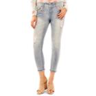 Juniors' Wallflower Luscious Bling Curvy Ankle Jeans, Teens, Size: 1, Purple